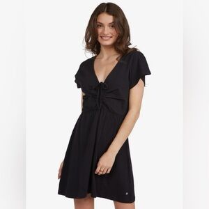 Roxy Simple Thoughts Black Mini Dress Size S